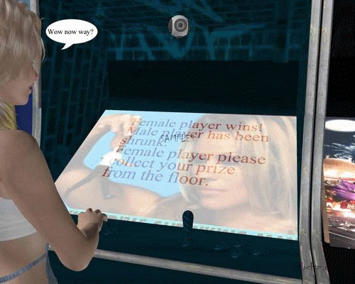 This is a 403 pic set involving several short stories. There is lots of foot crush, hand held scenes and a few vore sets and a spanking set. Size range of the shrunken men is from less than an inch to about 3 feet tall. 
