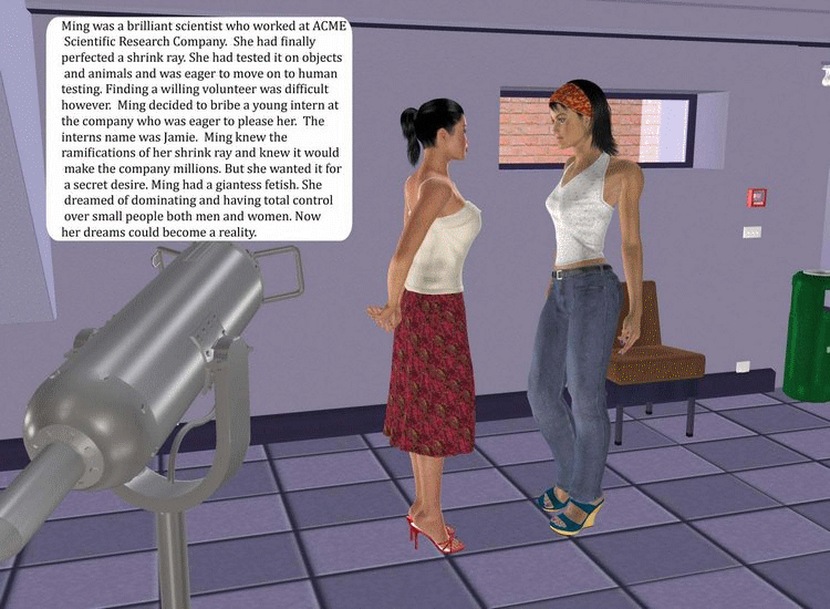 Ming is a scientist who convinced to be a reluctant test subject. Ming shrinks Jamie to many different sizes and then the EVIL games ensue in true Hglock fashion. Lots of awesomne SW action in this one.
