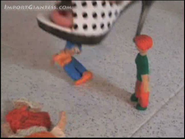 Maria Decides to dispose of these people by crushing them under hers shoes and bare feet.
