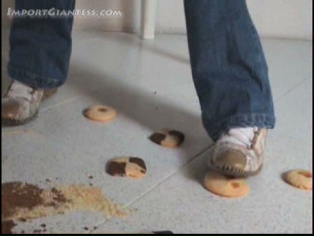 Maria Turned some people into Cookies and she crushes them.
