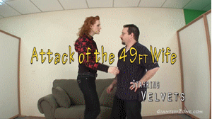 Velvets stars as a wife out for revenge on her cheating husband. She terrorizes the town looking for him then after killing him and his girlfriend she proceeds to destroy the whole city. Sienna Stars as the girlfriend and Violetta even make a cameo in this one. Lots of cool Giantess Action in this one.
