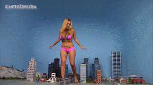 Megan is looking for Matt, Will she find him? Well on her way she destroys buildings, makes the citizens her foot slaves, eats many people, puts guy in cleavage, sits on buildings and roadway, fights attack choppers and eventually finds Matt and after cruching his car eats him but spits him out and finally crushes him flat. No one is Safe from Megans Wrath. 
