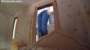 Cali has you in the dollhouse and she chases you around and finally catches you then she plays with you on the ground stomping her boots in your path as you tryu to get away. then after you give up you are forced to worhip her boots and later her bare feet.  Then you get to climb her body and she gives you a nice ride on the breasts then she gets bored and decides to crush you to death slowly. This is a pov with a good amound of FX added. 
