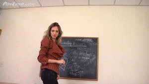 TTheresa is your teacher and you are in detention harassing her and she has had enough and she shinks you then harasses you eventually taking you home and after some time in the cage she takes you out to play.  She uses you as a sex toy then slobbers kisses all over you.
