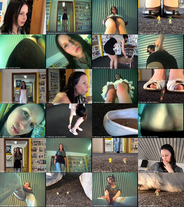 The second collection from Black Princess with some shrunken people. Three long movies, including some pov crush, butt crush, inshoe-crush (out-of-shoe pov) and a cat & mouse game with some nice booming sounds - Enjoy! 
