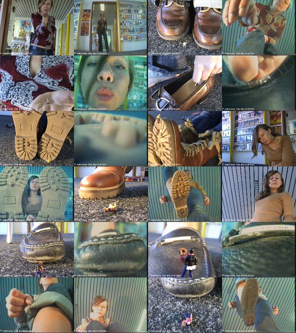 Another new collection with Laura vs. some shrunken people. Three great movies including some pov crush, a nice inshoe-crush (out-of-shoe pov) and a very nice girl - Enjoy!
