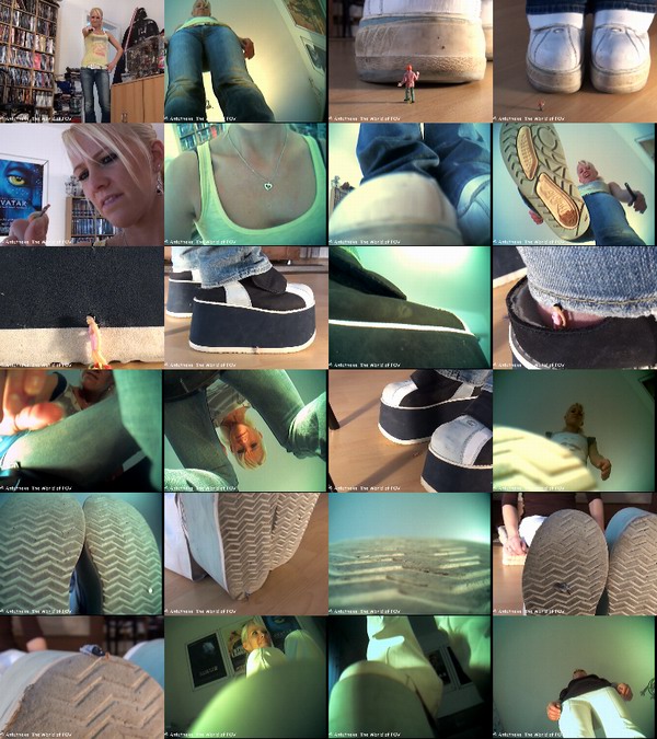 A great collection with Kim vs. some little bugmen. Three new movies with some pov crush and accidentally crush, a tall girl and her mighty buffalo shoes - Enjoy!
