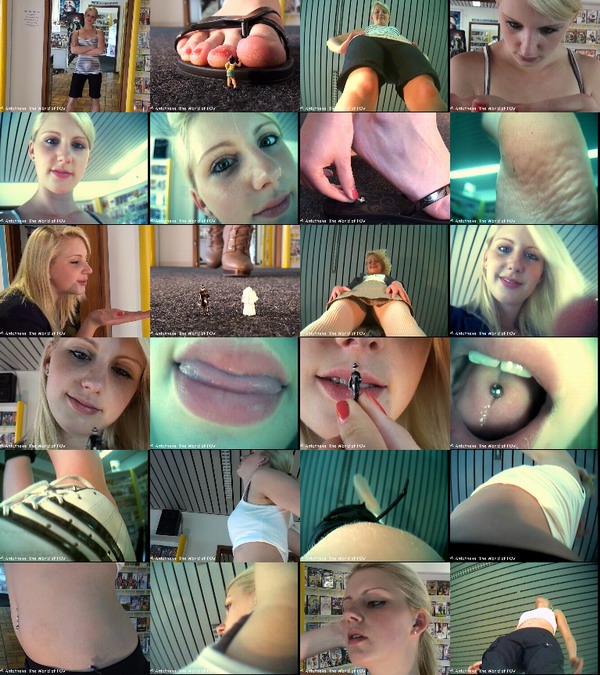 Another great collection with Cynthia and some shrunken people. Three movies with some cool pov views, inshoe crush (out-of-shoe pov), pov crush, accidentally crush, vore and a very cute girl - Enjoy!
