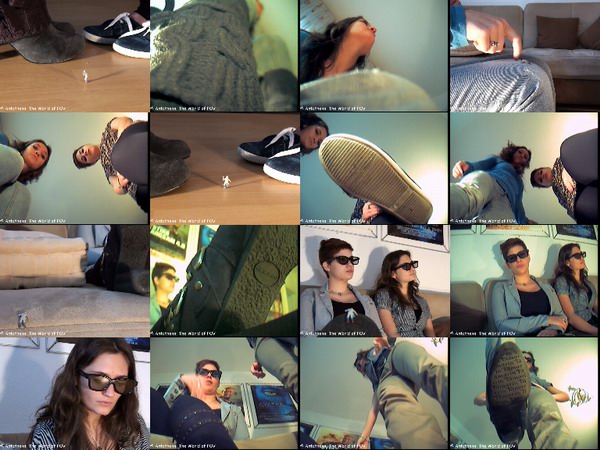 Bambi & Lisaaa with two cool movies and some shrunken people. The men try to climb the girls to get their attention.... Great POV-views and two cute girls - Enjoy!
