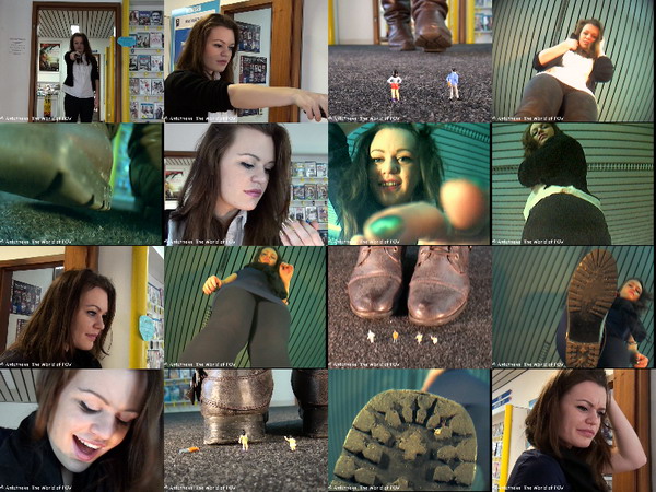 A new collection with Vanessa and some shrunken people. Two great movies with a cool buttcrush and crushing a group of bugpeople in different ways - Enjoy!
