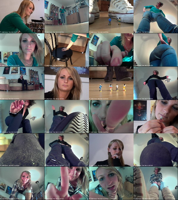 The first collection with Alice and some little bugpeople. Three great movies with some butt-crush, many different crush scenes and a long pov-only clip - Enjoy!
