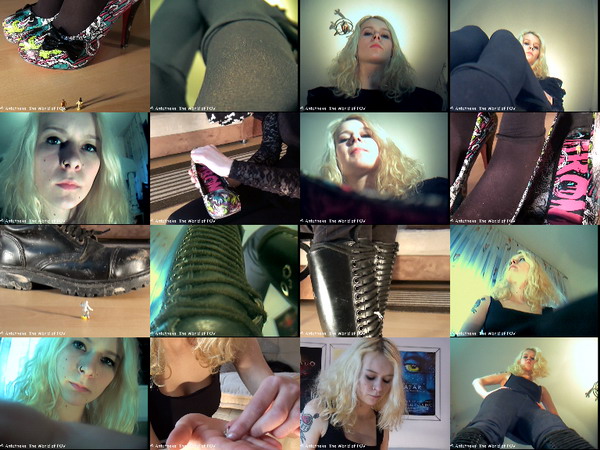 Two new movies with Panic Sona and her first collection with some shrunken bugpeople. Including some cool pov crush scenes, a great inshoe crush (out-of-shoe pov) and some nice outfits and shoes - Enjoy!
