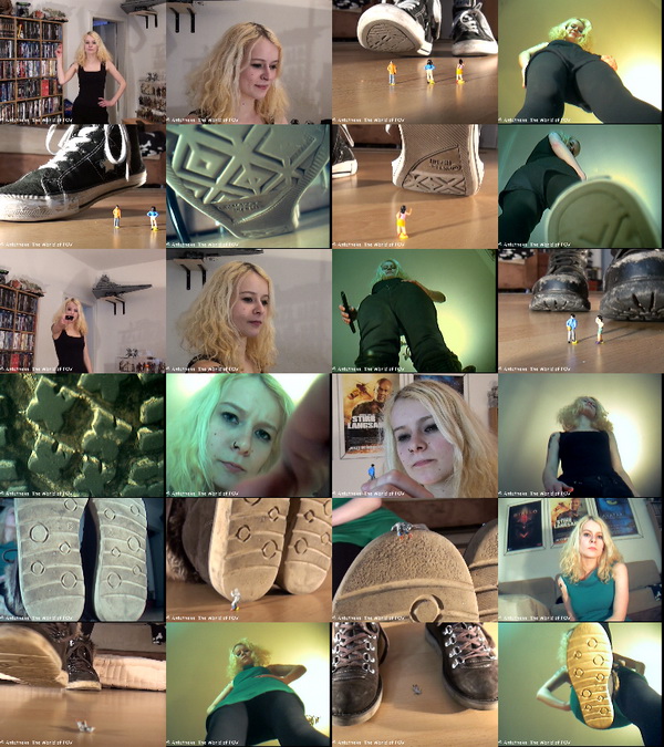 A new collection with Panic Sona and some shrunken people. Three great movies with cool pov crush scenes, a butt crush pov and a nice girl - Enjoy!
