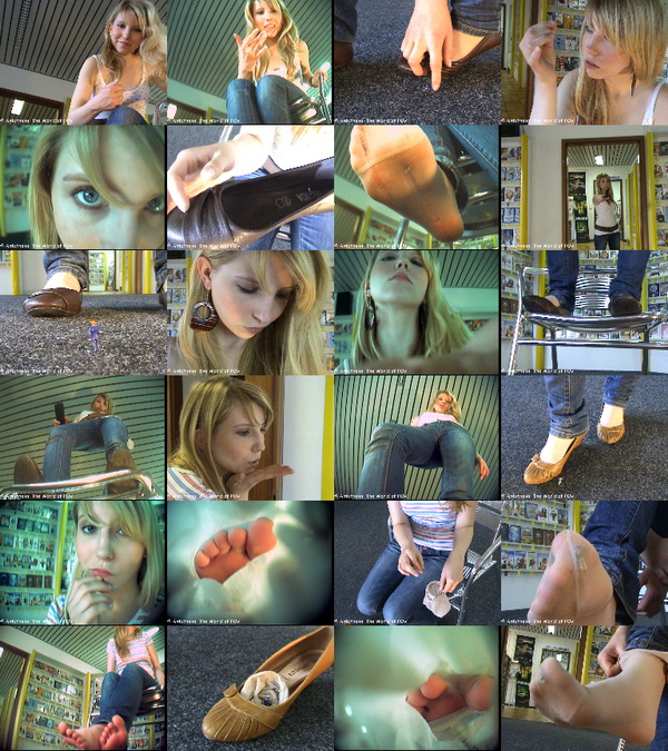 Four great new movies with Lola and some shrunken people. Including some cool out-of-shoe pov, out-of-nylons pov, inshoe-crush, a "jump from chair" crush and a cute giantess - Enjoy!

