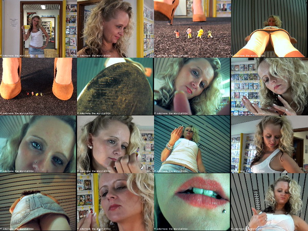 issy shrinks the annoying neighbors to have some fun with them. But what will she do with the now shrunken mom, dad and their kids? This small movie includes: crush, butt crush, vore and a cute girl - Enjoy!
