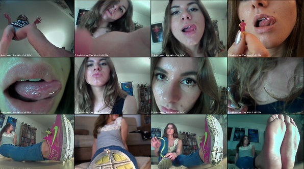 Three new great movies with Marie-Claire. First a little guy tries to climb up to her knee - a very bad idea. In the second movie she finds a shrunken family. Time to have a lot of fun with them. And the last clip is about a shrunken man, who has a crush on sneakers and feet.
