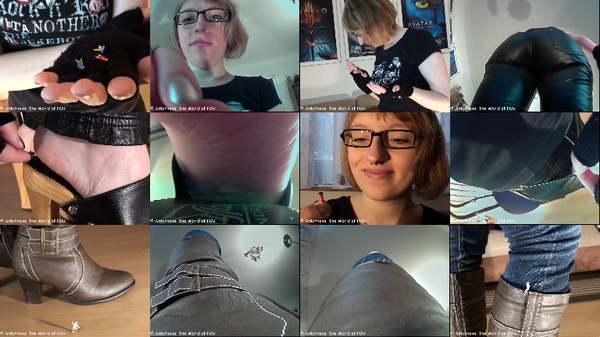 Two new movies with Beccy and some shrunken people. The first movie contains an inshoe-pov crush, butt-pov-crush and a gentle ending. In the second movie a little man tries to climb up to her shoulder but he gets caught and accidentally crushed - Enjoy! 
