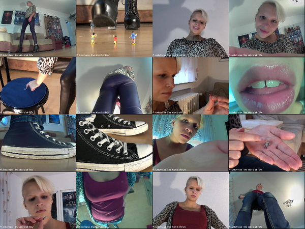 Two great movies with Liongirl and some shrunken people. First a little man climbs up to her knee, but he gets caught and punished. And in the second movie she finds a little  shrunken family to have some fun with. With crush, butt crush, handheld and vore pov - Enjoy!
