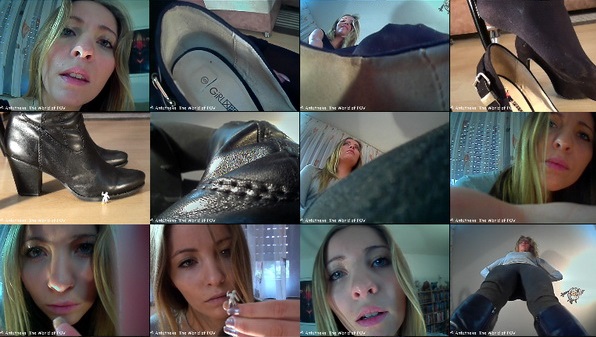 A great new movie collection with our cute model Katharine and some shrunken people: First a little man tries to climb up to her knee - but he gets caught and punished. Then she shrinks her ex boyfriend and his new girl to have some revenge. In the last movie a little man tries to climb up on her shoe - but he also gets caught and soon he finds himself inside the shoe. With: pov crush, out-of-shoe pov, butt crush, hand held, shrinking and a gorgeous Katharine - Enjoy!
