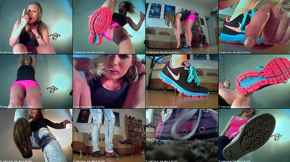 The second POV-Collection with Joanna! It's time for some sneakers-crush! This collection contains 14 new pov-crush-clips with her nikes, adidas, converse chucks - and a very cute girl - Enjoy!
